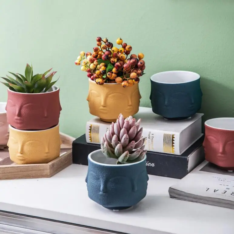 Скандинавский горшок для цветов ваза, домашний декор аксессуары керамическая ваза для цветочного горшок для суккулента плантаторы