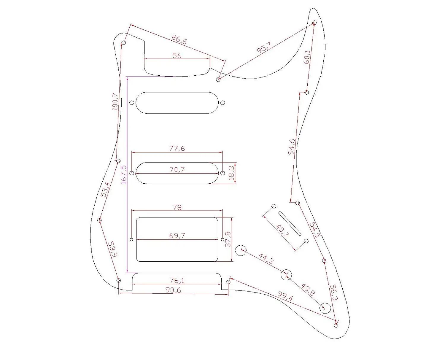 Musiclily Pro 11-Hole Круглый угол HSS гитара Strat Pickguard для США/мексиканских Stratocaster открытый звукосниматель, 3Ply Зеленая мята