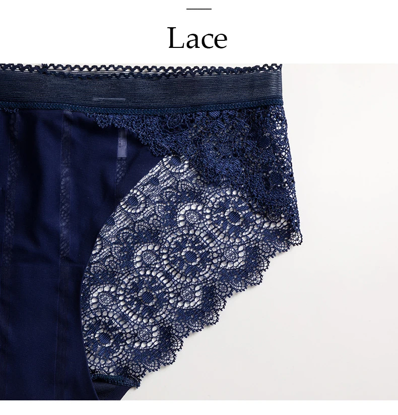 AU05 2pcs/lot lace panties sexy women underwear low rise hollow out briefs cotton  panties pink transparent seamless lingerie