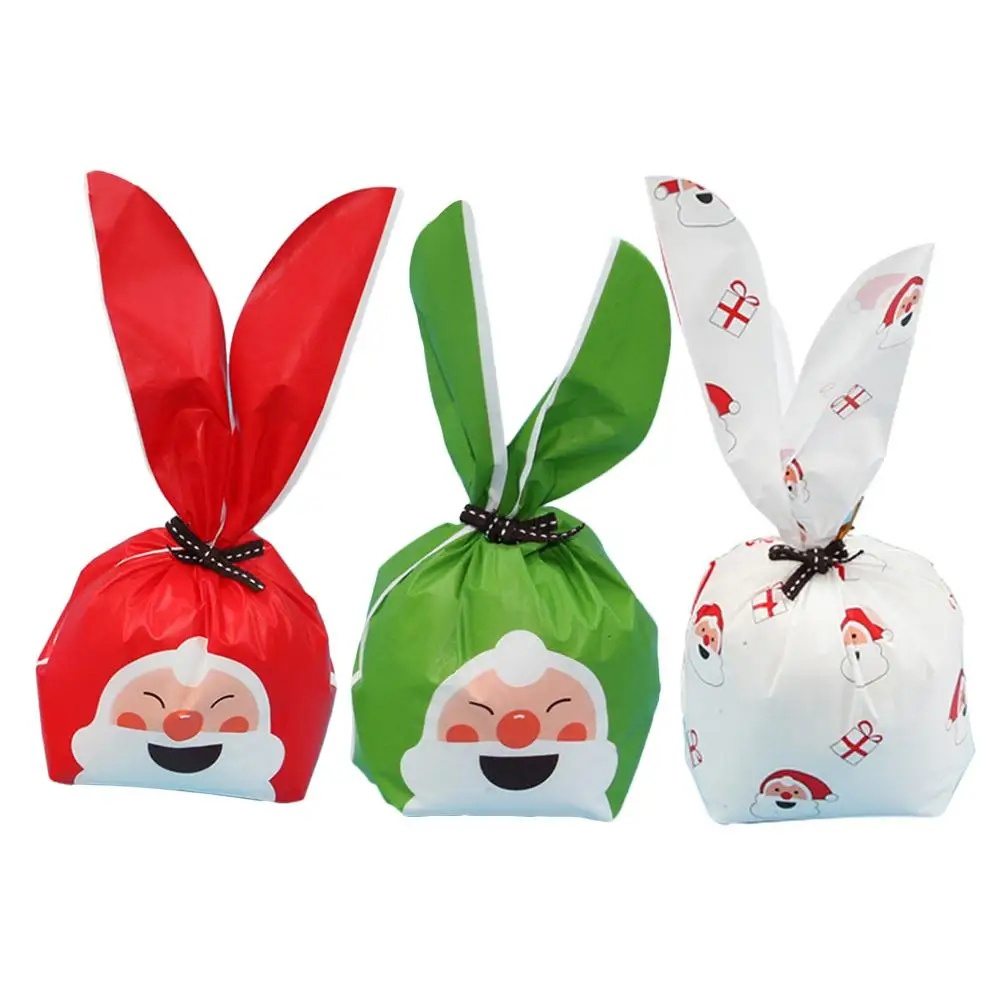 

50Pcs Christmas Apple Bag Biscuits Dim Sum Gift Packing Bag Jewelry Storage Bag Gift Wrap Pocket for Christmas Wedding Party