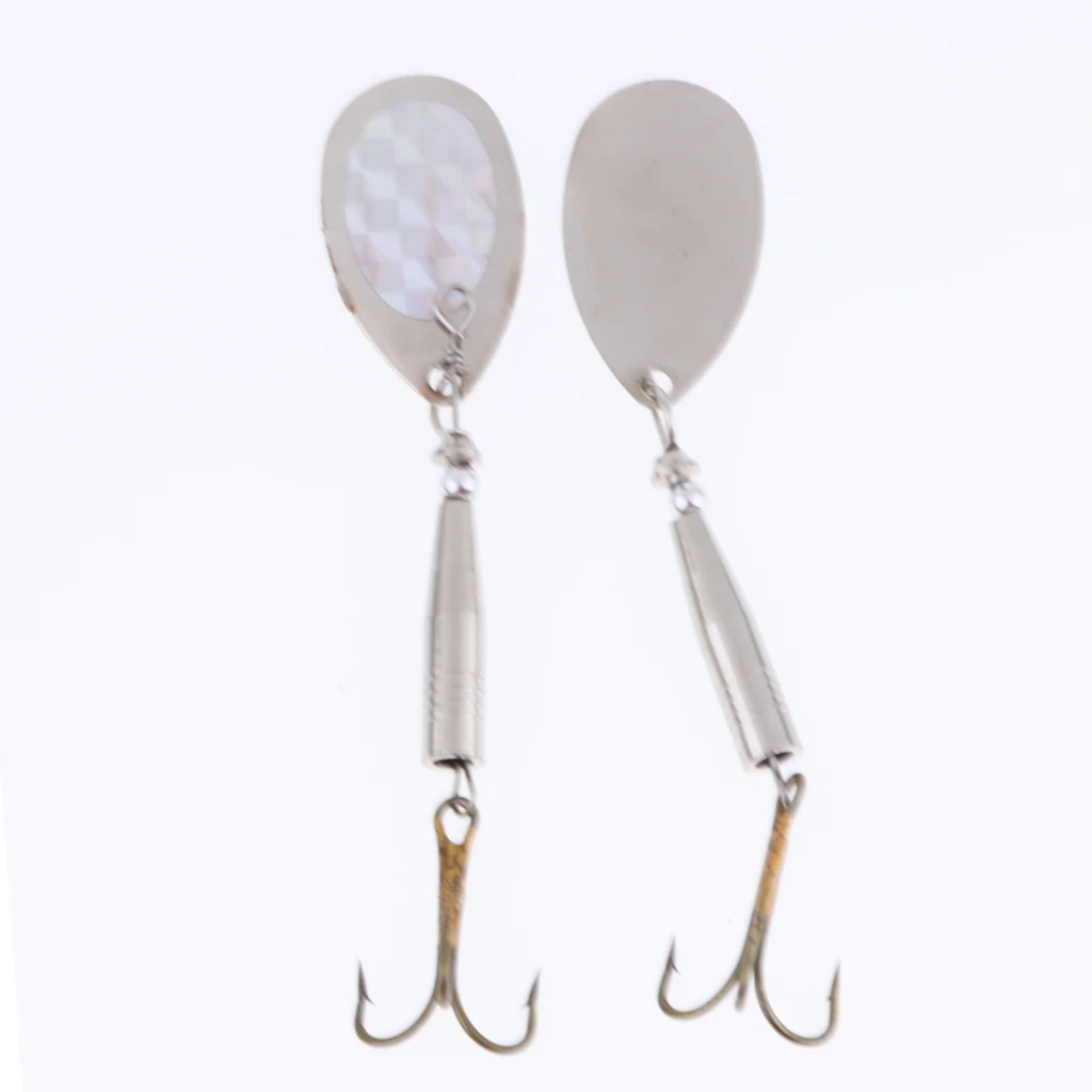 5pcs Fishing Lure Spinnerbait, Bass Trout Salmon Hard Metal Spinner Baits Kit Fishing Tackles