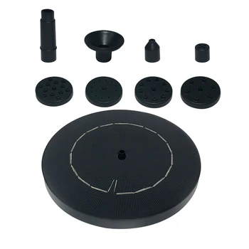 

3.0W Solar Fountain Pump, 1000MAh Circle Solar Water Pump Floating Fountain Built-in Battery, with 6 Nozzles