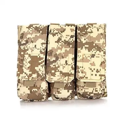 Digital desert camo Molle тройной M4 AR15 G36 подсумок Открытый тактический военный инструмент сумка - Цвет: Digital desert camo