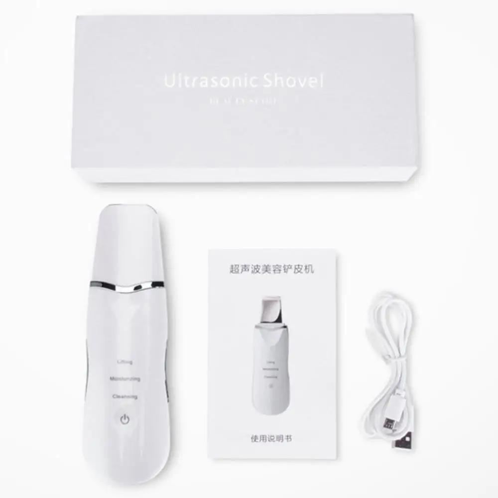

Ultrasonic Face Skin Scrubber USB Rechargeable Facial Cleaner Vibration Blackhead Removal Exfoliating Pore Cleaner Skin Scrubber