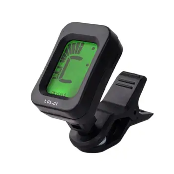 

LGL-01 Guiter Tuner Digital Clip-on Electric Guitar Tuner Foldable Rotating Clip High Sensitivity Ukulele Guitar Accessories