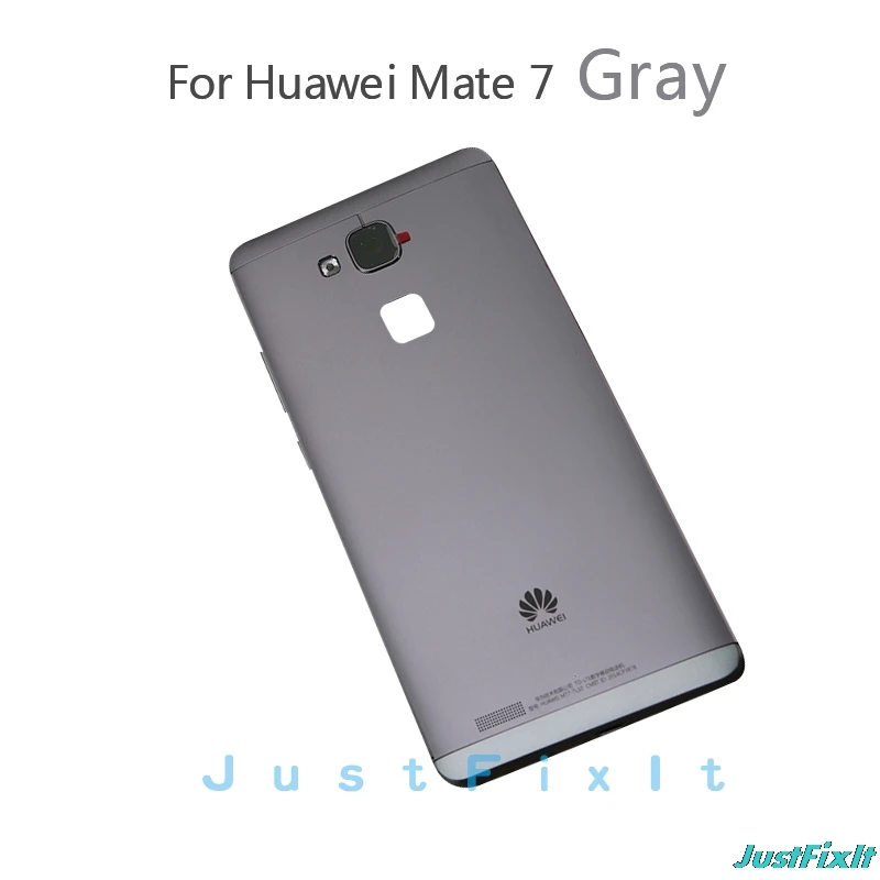 Чехол для HUAWEI mate 7, Сменный Чехол на заднюю дверь с боковыми кнопками/стекло для объектива, металлический задний корпус, запасная крышка