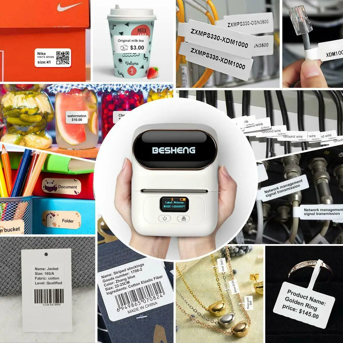 Phomemo M110 Small Label Maker Impresora Portable Wireless for Smart Phone Thermal Logo Sticker Printer Sticky Text Machine