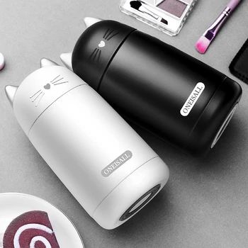 

New Thermos Cup Cartoon Cat Thermo Mug Drinkware Water Bottle Stainless Steel Vacuum Flask Cup Tumbler Leak-proof Tumbler 330ml