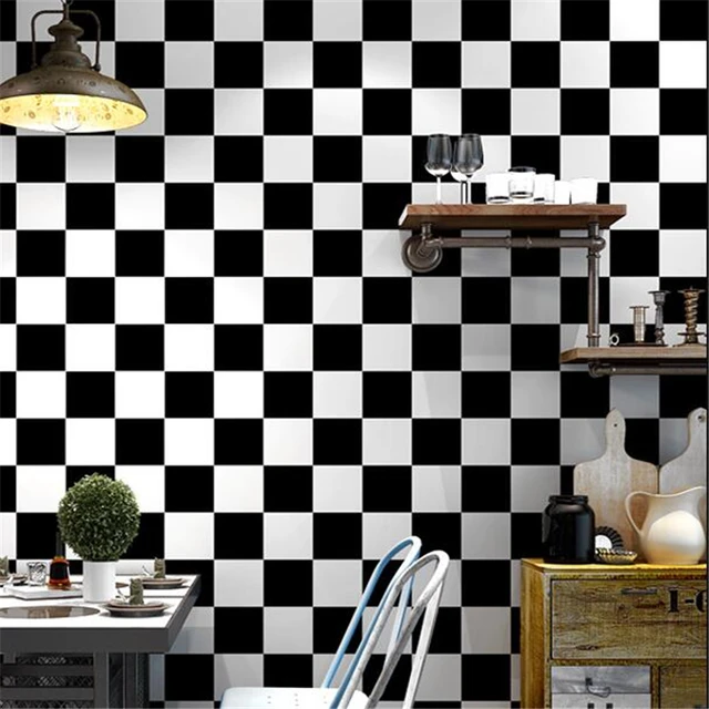 Papel de parede de design de roupas xadrez 3d hd