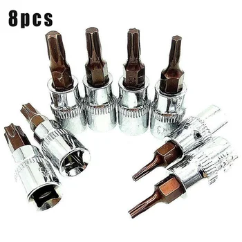 

T8-T40 Torx Bits Socket Kit 37mm T8 T10 T15 T20 T25 T27 T30 T40 Set 1/4 inches