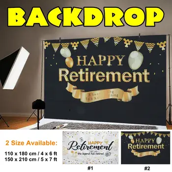 

Happy Retirement Photography Background Backdrop Smooth Muslin Background Vinyl Cloth For Party Banners Photo Studio Video