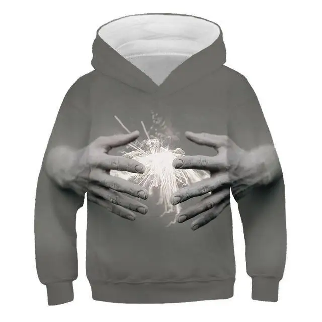 Newest Painted stripe pattern 3D print child fashion Hoodie Boys and girls Hooded Sweatshirt Kids 3D painting Sweatshirt - Цвет: TNT-1173