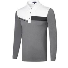 Camisa de golfe masculina manga longa roupas de golfe esportes secagem rápida