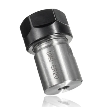 

ER20 Collet Chuck Motor Shaft Extension Rod Spindle Lathe Tools 8MM Milling Boring