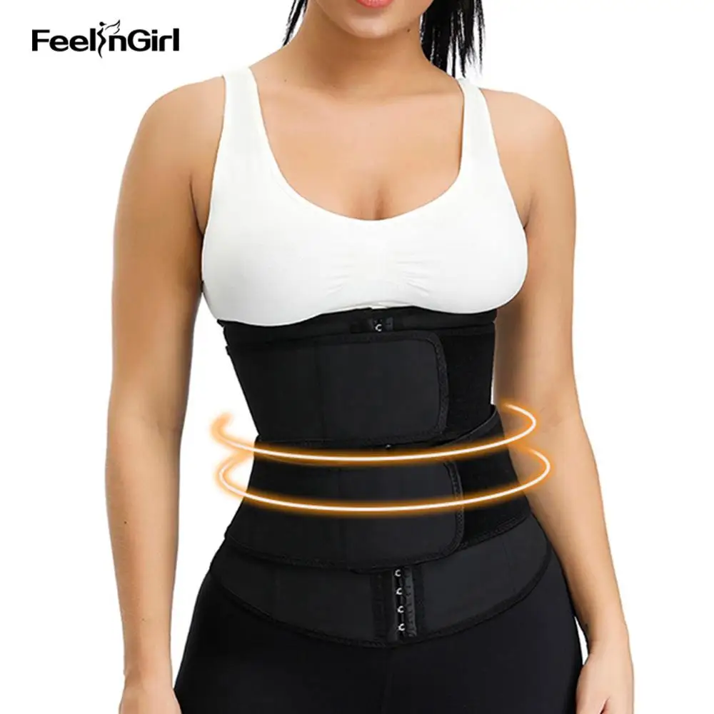 FeelinGirl моделирующий ремень для женщин талии Cincher для похудения латексный пояс для тела формирователь 7 стальных костяных тренировок Корректирующее белье корсет пояс