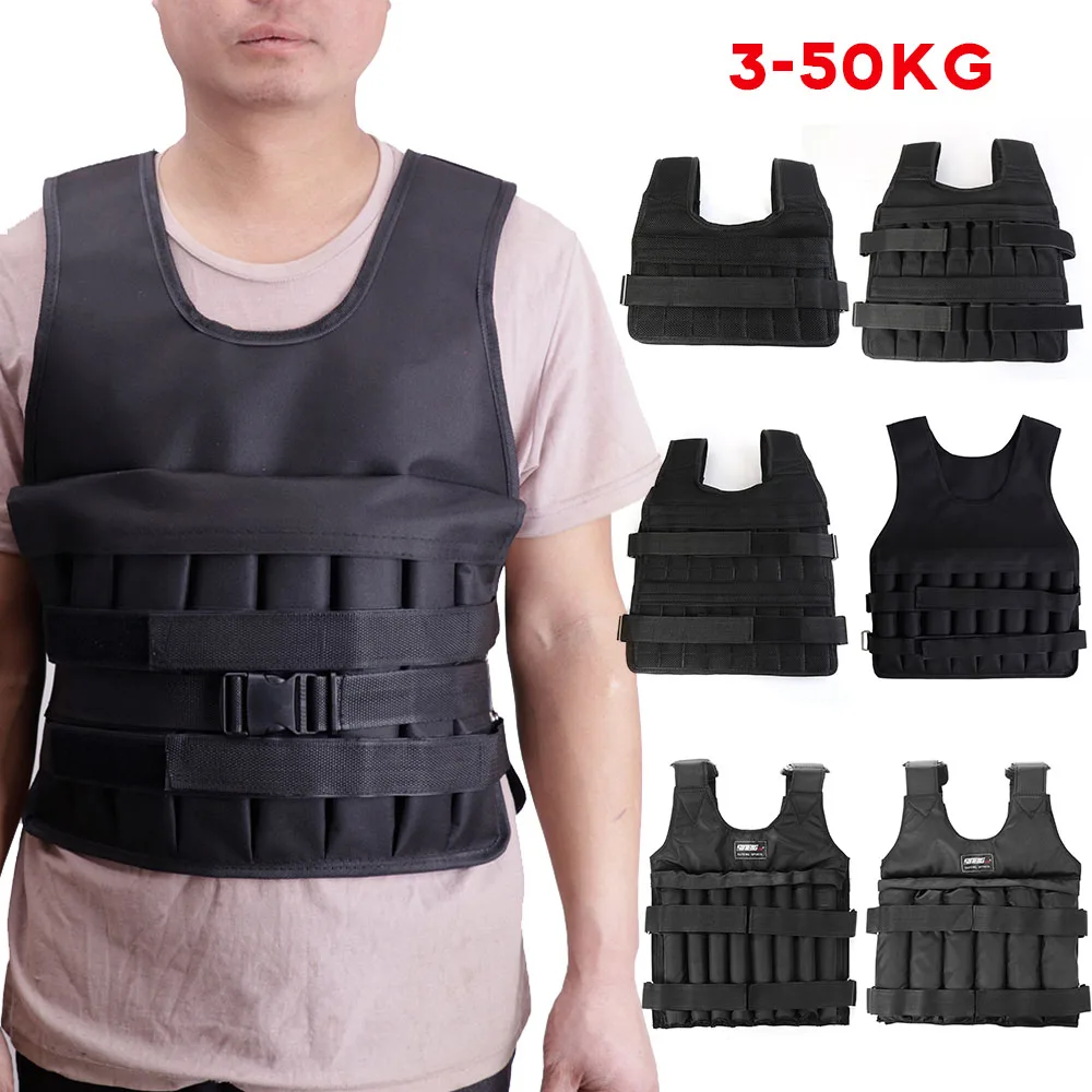 Aigend Tactical Vests 50KG Weighted Vest Strength Training Jacket for Workout Fitness