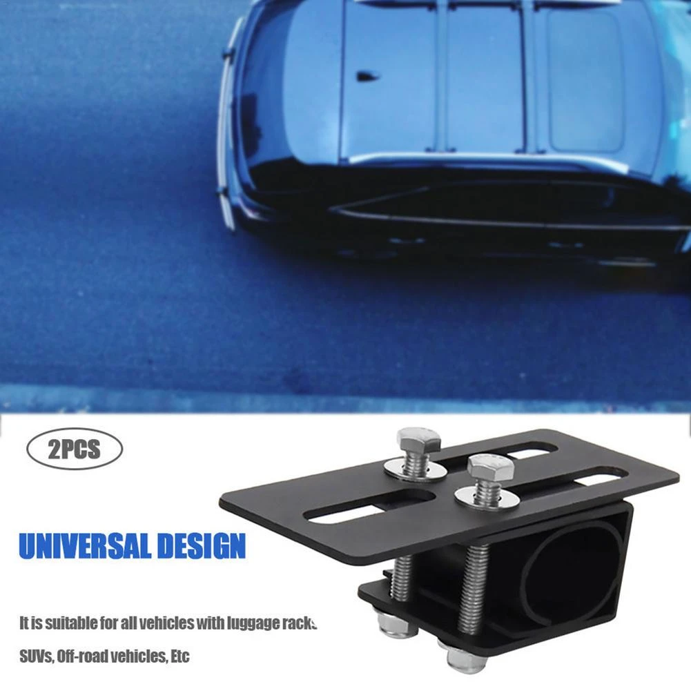 Portaequipajes Universal para techo de coche, barra de fijación de luz LED, soporte de montaje, Lámpara de trabajo de todoterreno, foco, abrazadera, 1 par|Cajas y cestas de techo| - AliExpress