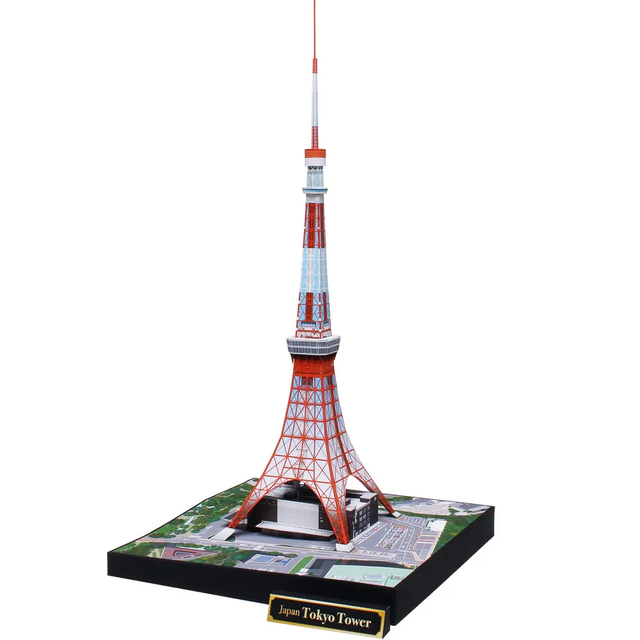 Токийская башня небо ТВ башня Япония небо дерево строительство бумажная модель ручной работы DIY 3D модель детские развивающие игрушки коллекция подарок