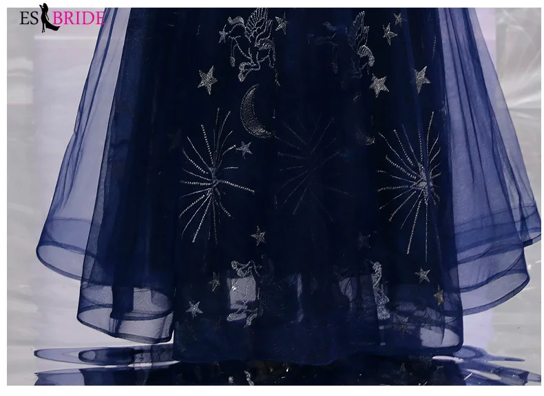 Royal Blue Long A-Line Casual Lace Dress - Elegant Evening Gown for Parties and Formal Events with Sleeves image 5