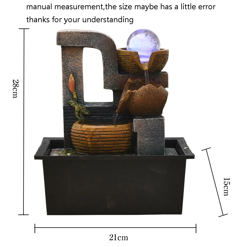 110 V/220 V альпинарий фонтан Стекло прозрачный аквариум офисный Настольный Декор Waterscape увлажнитель изделия фэн-шуй фонтан - Цвет: D