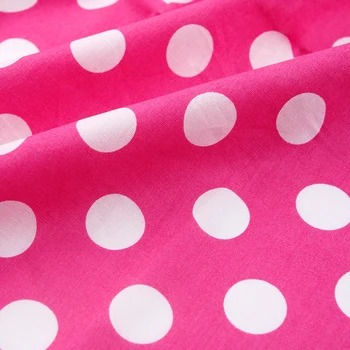 

Fashion handmade DIY clothing fabric red white rose and polka dot pattern cotton fabric clothing fabric