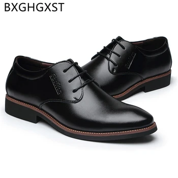 

business shoes men classic Coiffeur black mens dress boots luxury brand office shoes for men loafers sepatu slip on pria ayakkab