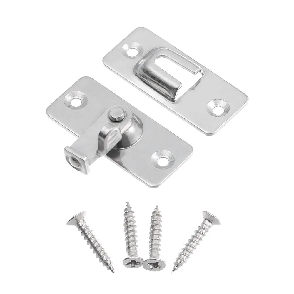 Security Tools Stainless Steel Padlock Hasp Anti-theft Deduction Sliding Door Chain Locks 90 Degree Latches | Обустройство дома