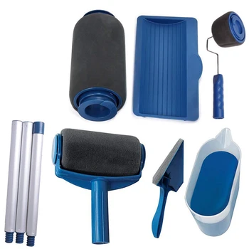 

9PCS/Set Paint Runner For Roller Brush Handle Tool Flocked Edger Room Wall Painting Home Office Room Multifunction Roller Pain