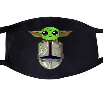 

Baby Yoda Lovely Cute 2020 The Mandalorian This is The Way Star Wars Face Masks Unisex Mouth Black Half Anti Dust Washable Mask