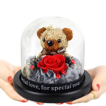 

Special Love For Special You Valentine's Day Gifts Cute Bear Figurines Guarding Love Ornament With Light Christmas Decor Props