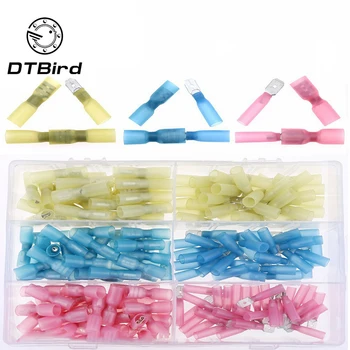 

160PC Heat Shrink Connection Terminal Suit For RSMDD RSFDFD Insert Spring Plug-in Insulated Electrical Wire Cable Connectors