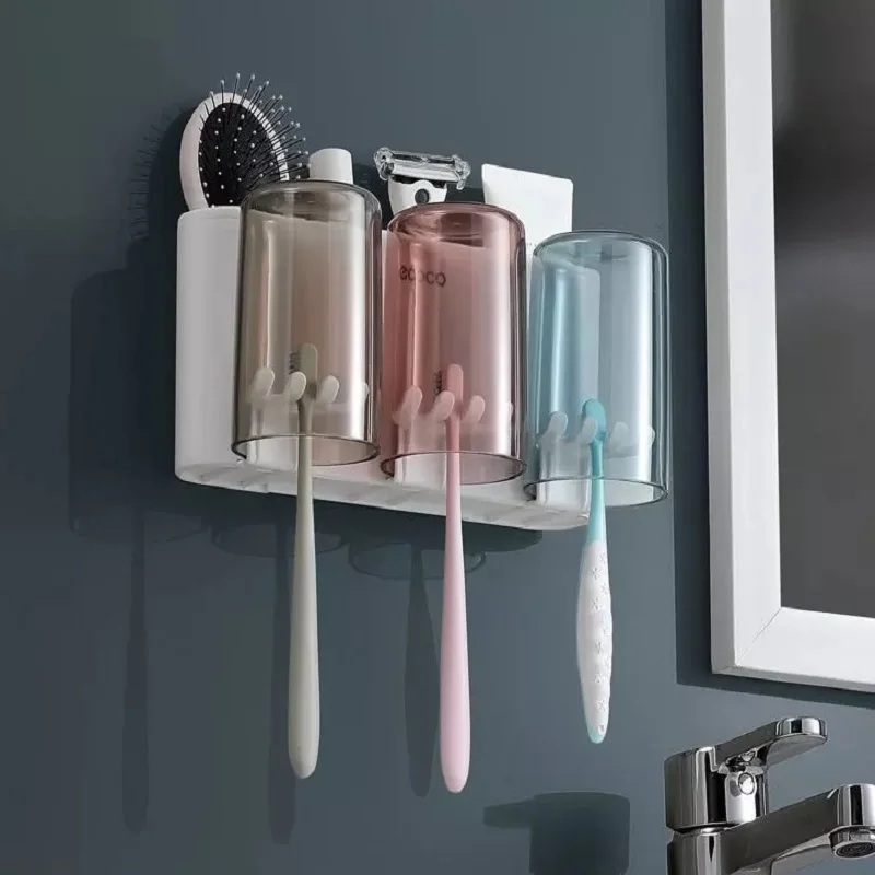 

Bathroom Accessories Wall Mounted Toothpaste Squeezer Toothbrush Wash Cup Holder Toothbrush Tooth Paste Tube Squeezer Extruder