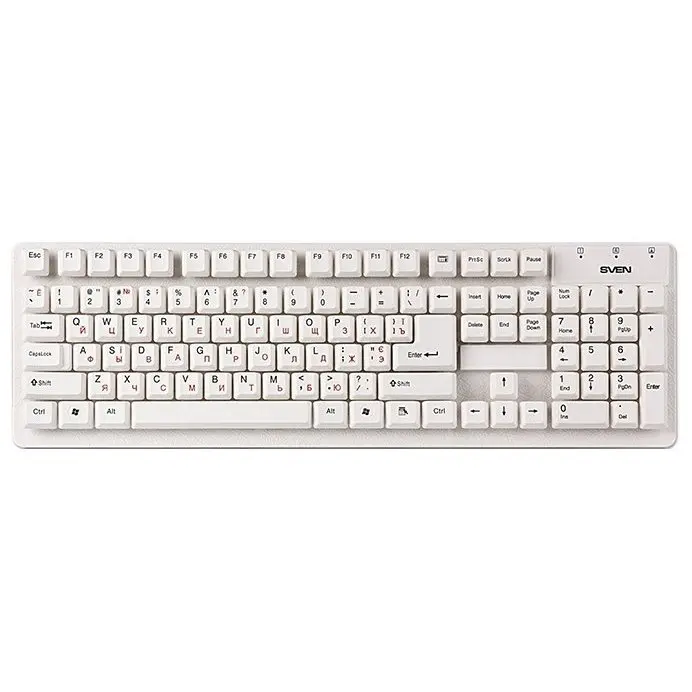 Клавиатура SVEN Standard 301 White USB|Клавиатуры| |
