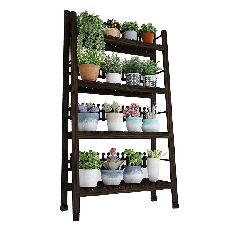 Porta Piante Estanteria Plantenrekken Estante Para Plantas деревянные полки для балконной стойки напольная
