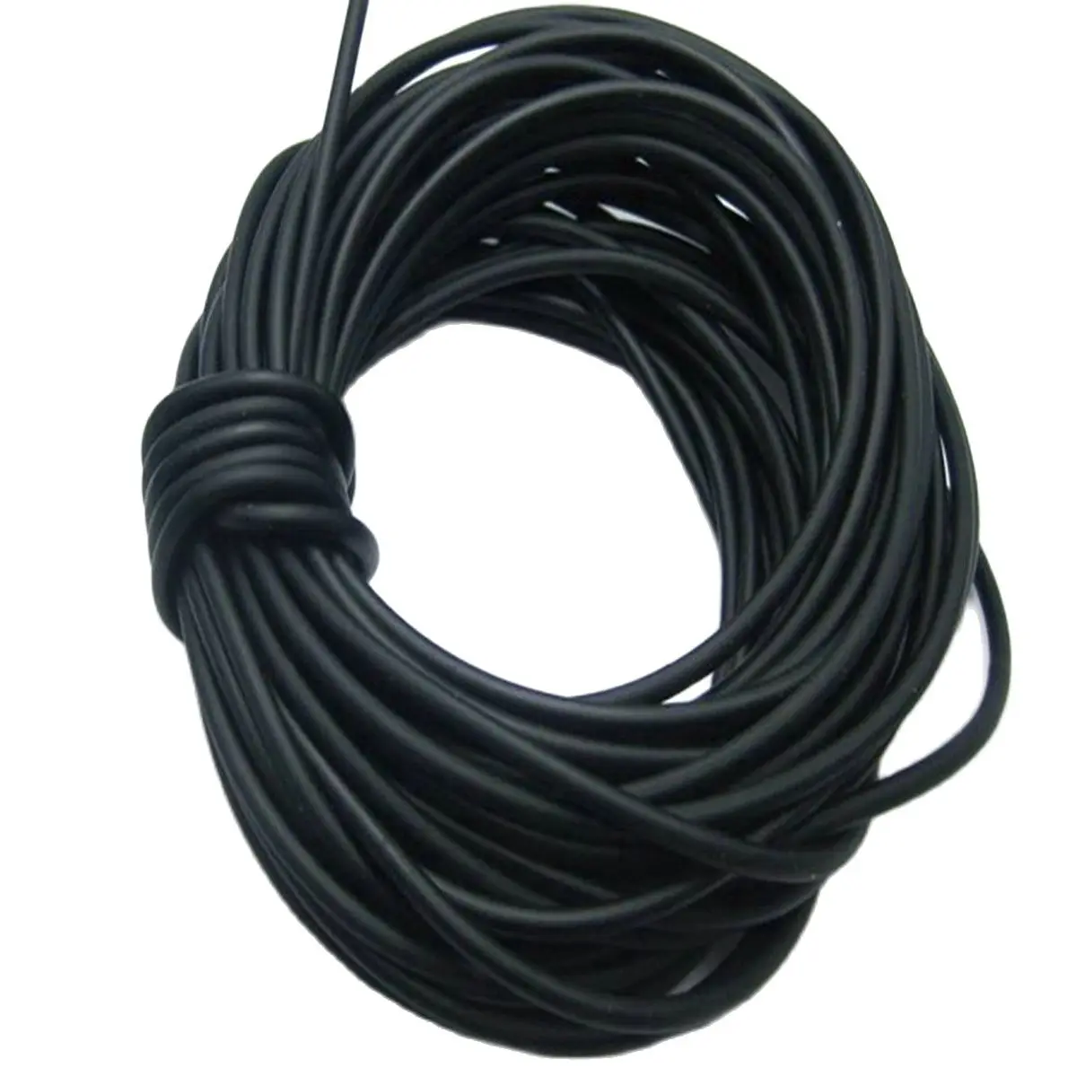 5.5 Yards Black Solid Rubber 3mm Cord Thread String for Necklace Pendants
