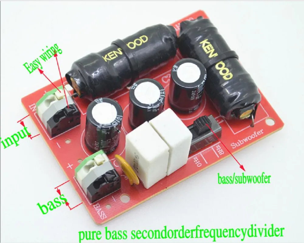 Pure Bass Subwoofer Second-order Crossover speaker Frequency Divider DIY Home Theater