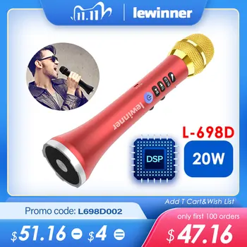 

Lewinner L-698D professional 20W portable wireless Carpool Bluetooth karaoke microphone speaker with big power for Sing/Meeting