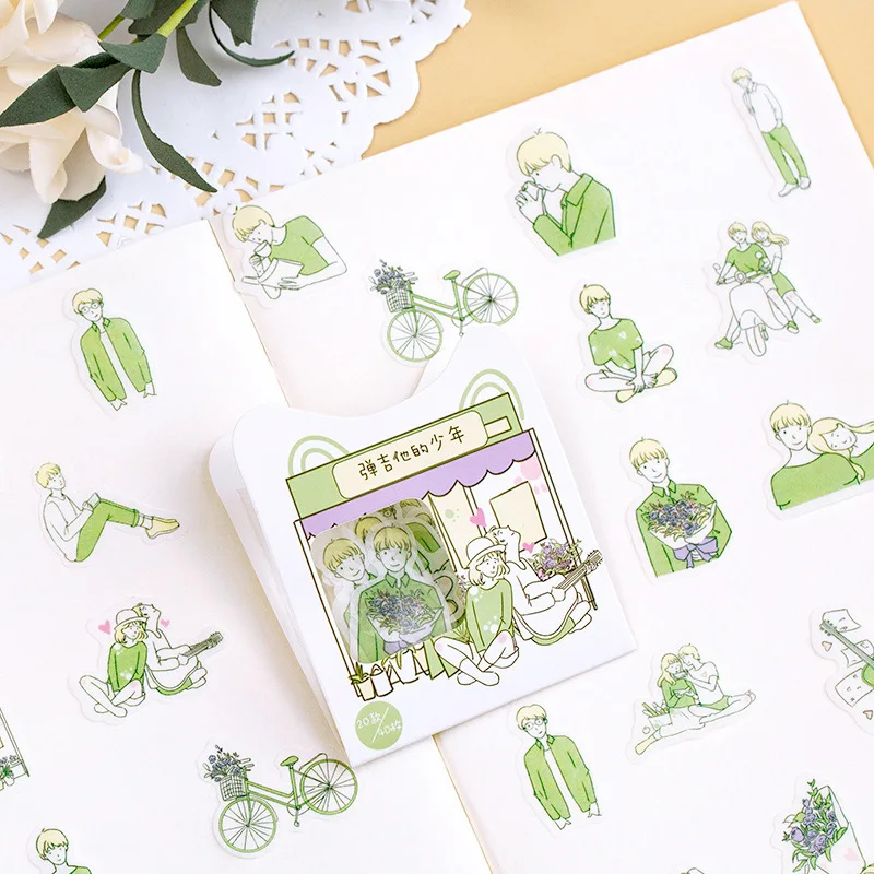 Early Summer Series cute Girl Bullet Journal Decorative Washi Stickers Scrapbooking Stick Label Diary Stationery Album Stickers