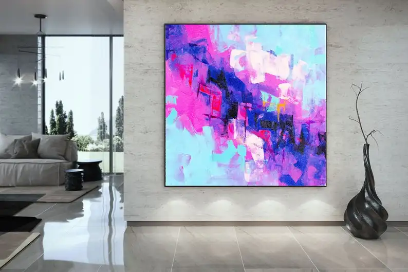 

Экстра большая настенная живопись, оригинальная Картина на холсте, современная абстрактная настенная живопись на холсте для гостиной, красочная картина маслом