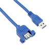 USB Cable 3.0 Extension Male to Female extender cable cord Dual Shielded  Screw Panel Mount 0.3M 0.6M 1M 1.5M 3M ► Photo 3/6