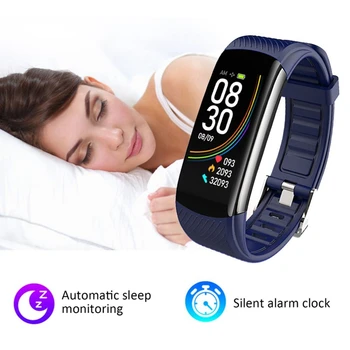 

C6T Body Temperature Bracelet Watch Information Push Sleep Exercise Step Smart Bracelet Waterproof Bracelet Female