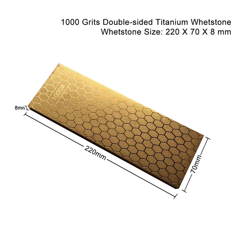 Beste Dmd Diamant Dubbelzijdig 400 En 1000 Grits Titanium Mes Slijpsteen Met Maat 200*70*8 Mm slijpsteen Met Houder
