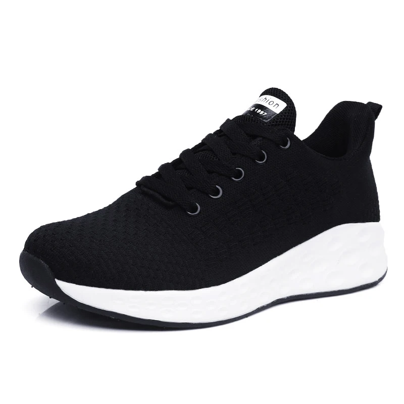Лидер продаж; Tenis Mujer; коллекция года; женская обувь для тенниса; удобная спортивная обувь; женские устойчивые спортивные кроссовки на платформе; Chaussure Femme Mujer - Цвет: Черный