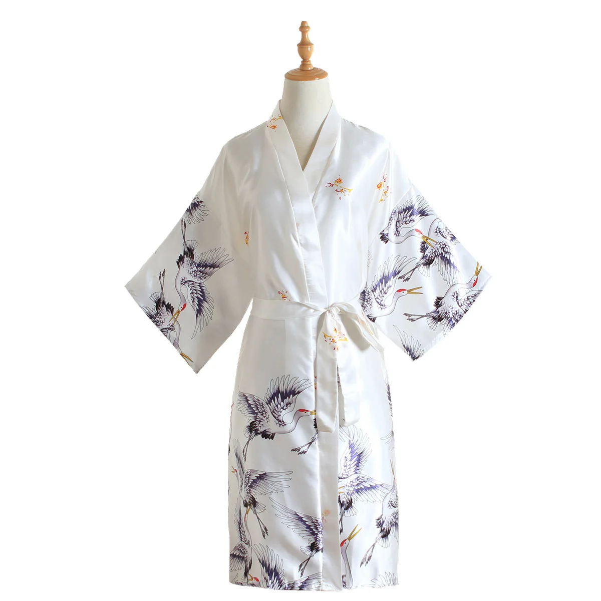 Женские пижамы в японском стиле, одежда для сна, купальный халат, традиционное кимоно юката, шелковое гладкое сексуальное Бордовое платье для подружки невесты - Цвет: Color1
