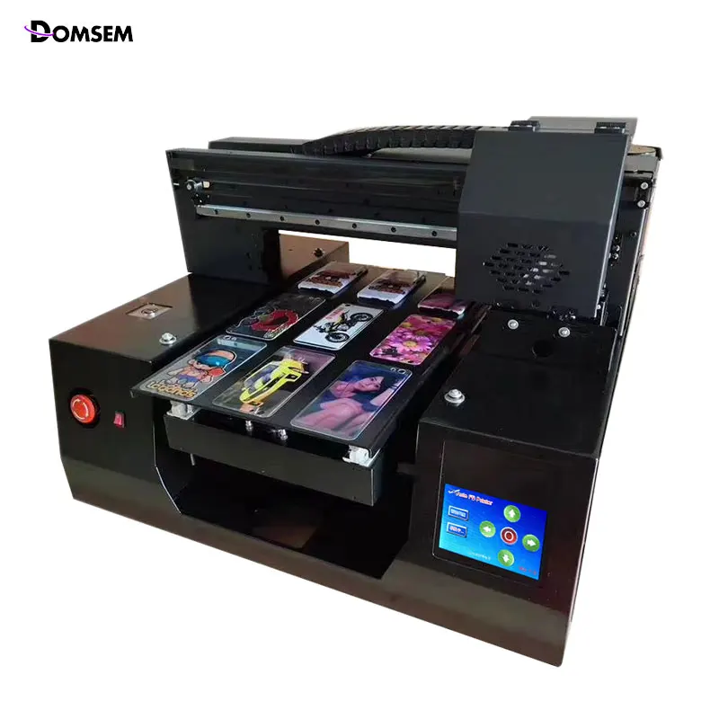 Многофункциональная плоская печатная машина DOMSEM A3 с УФ принтерами штамп для цилиндрической бутылки