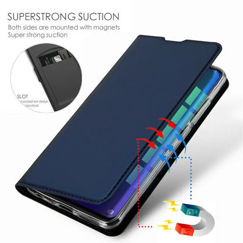 Магнитный кожаный чехол книжка с откидной крышкой для Huawei Mate 20 30 Lite P30 P20 P40 Pro P Smart