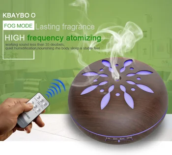 

500ml Electric Aroma Essential Oil Diffuser Ultrasonic Air Humidifier cool Mist Maker Fogger Aromatherapy LED Light dark wood