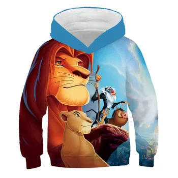 

2020 Hot Sale 3D Lion Hoodie Boy and Girl Hoodie 3D Printed Lion King Pullover Children Casual Style