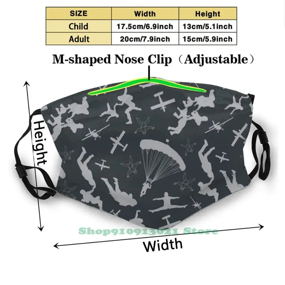 Sky Pattern 1 Soft Warm Face Mask Sport Scarf Skydive Sky Freefly Freeflying Parachuting Extreme Sport Fly Jumping