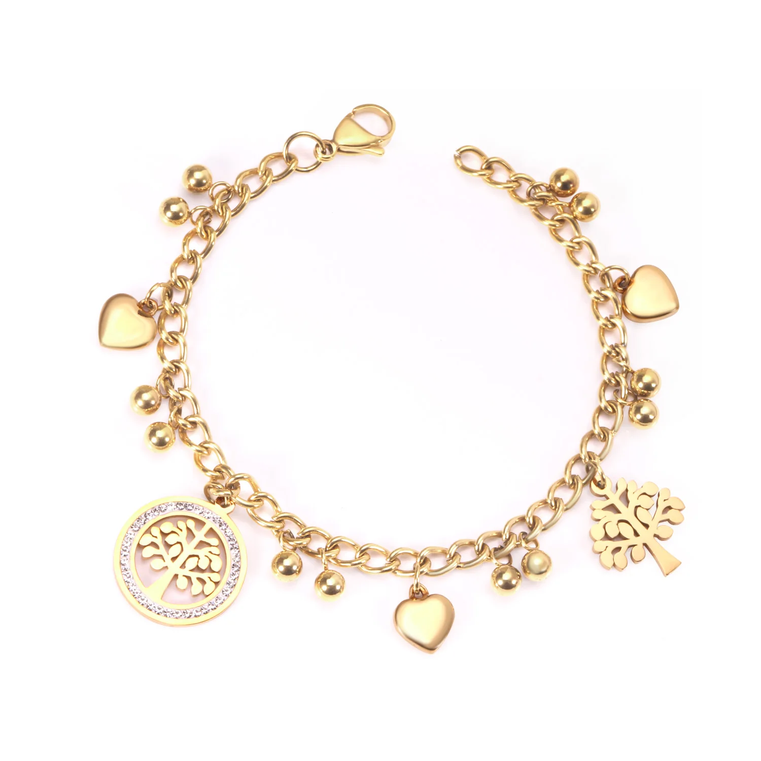LUXUKISSKIDS 316L цепочка из нержавеющей стали женские браслеты золотые бриллиантовые